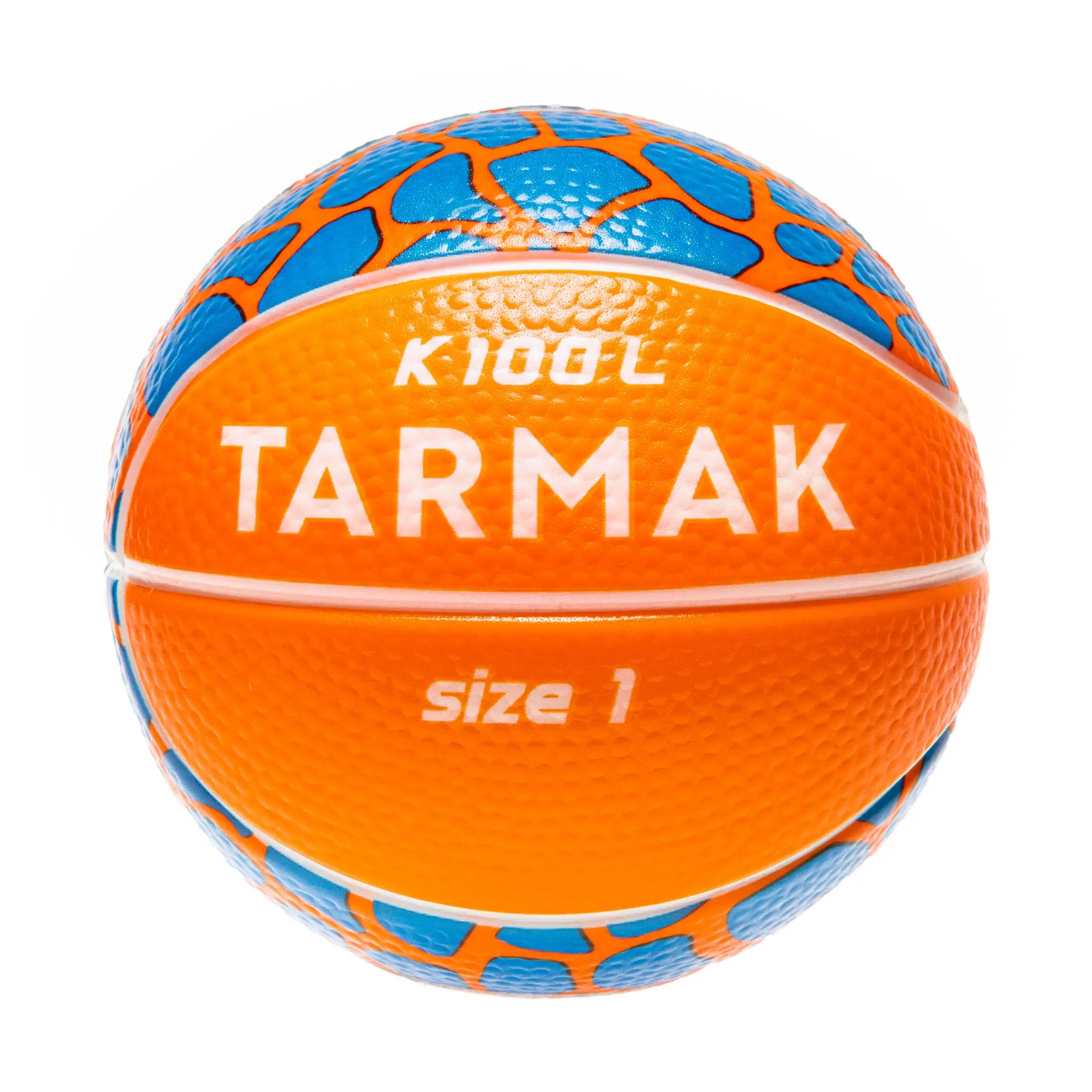 Mini balón de basquetbol espuma talla 1 Niño - K100 naranja azul 7/7