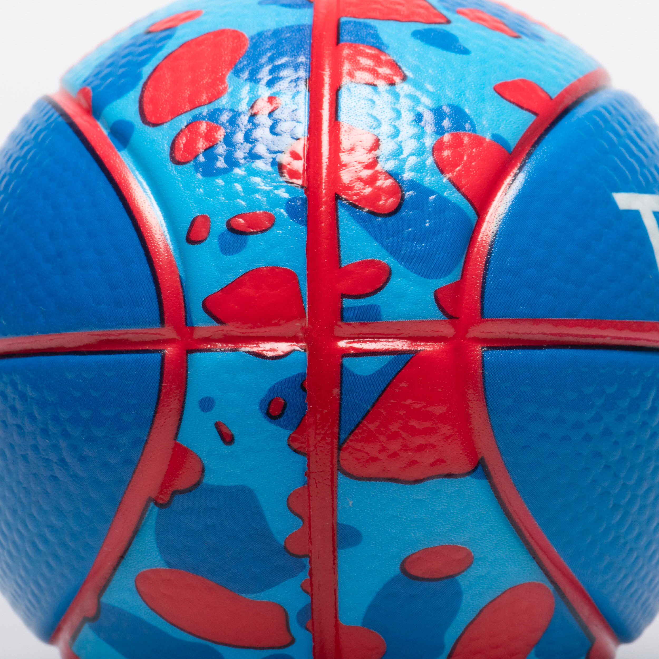 Mini ballon de basketball en mousse taille 1 Enfant - K100 bleu 5/5