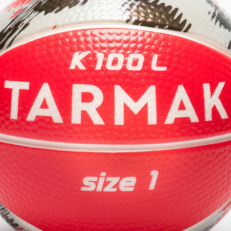 Minibalón de baloncesto Tarmak K100 espuma talla 1 rojo gris