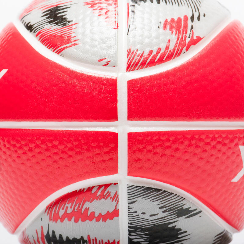 Kinder Mini Basketball K100 aus Schaumstoff Grösse 1 rot/grau