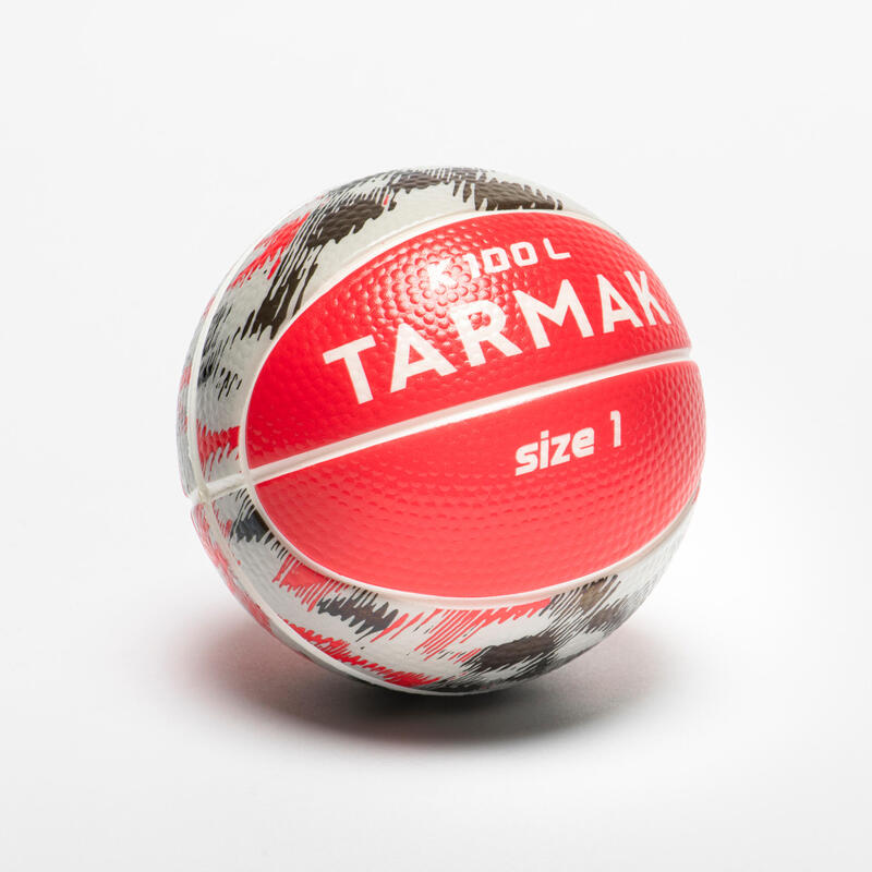 Minibalón de baloncesto Tarmak K100 espuma talla 1 rojo gris