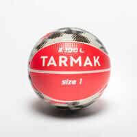 Minibalón de baloncesto Tarmak K100 espuma talla 1 rojo gris