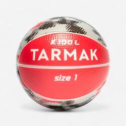Mini ballon de basketball en mousse taille 1 Enfant - K100 orange bleu