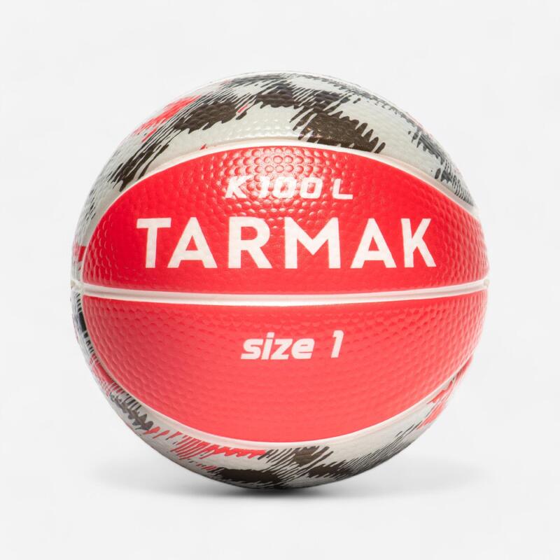 Kinder Mini Basketball K100 aus Schaumstoff Größe 1 rot/grau