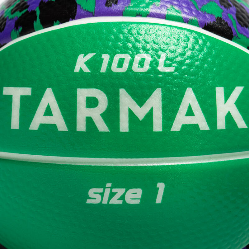 Dětský basketbalový pěnový mini míč K100 velikost 1 zeleno-černý 