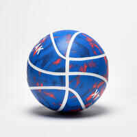 Balón de Baloncesto Tarmak K500 Aniball Niños Iniciación Rojo Azul