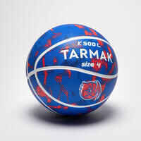 Balón de Baloncesto Tarmak K500 Aniball Niños Iniciación Rojo Azul