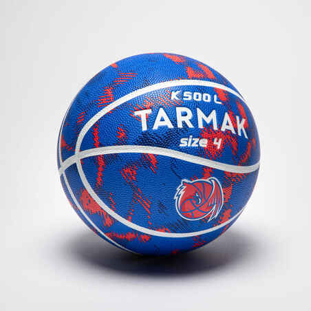 Bola Basket K500 Ukuran 4 - Merah/Biru