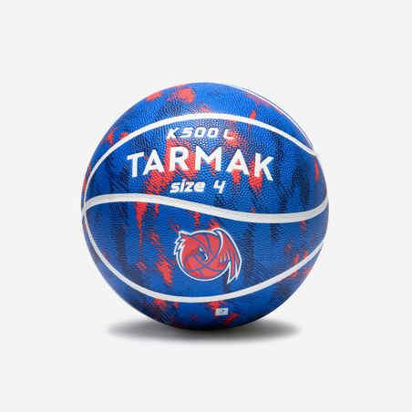 Balón de Baloncesto Tarmak K500 Aniball Niños Iniciación Rojo Azul