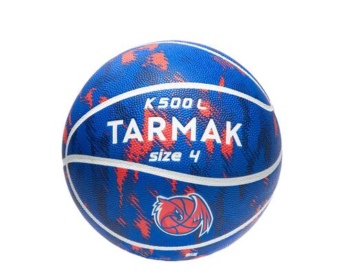 Pallone basket taglia 4 Bambino - K 500 blu-arancione