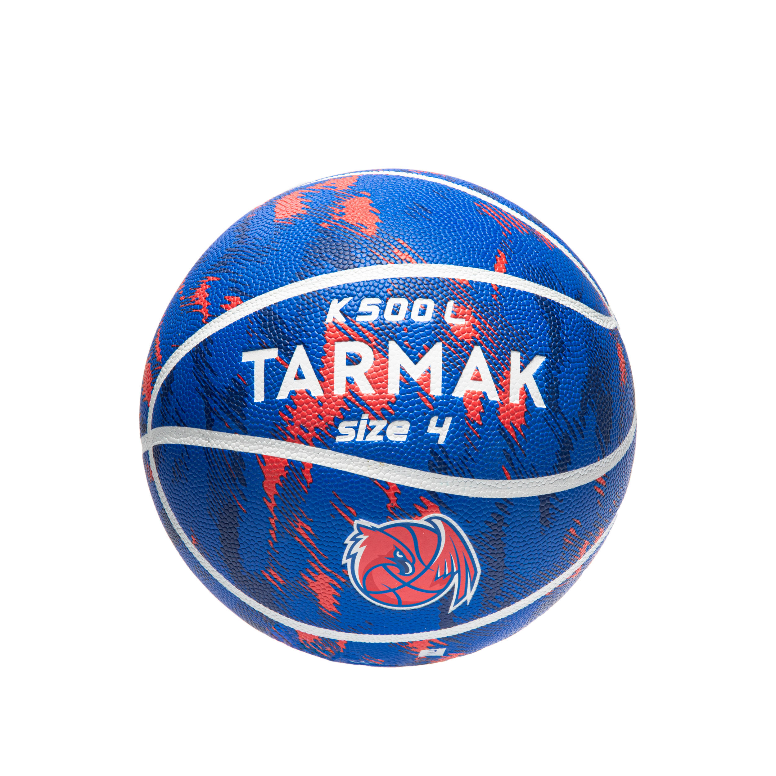 Ballon de basketball taille 4 Enfant K500 bleu orange Maroc