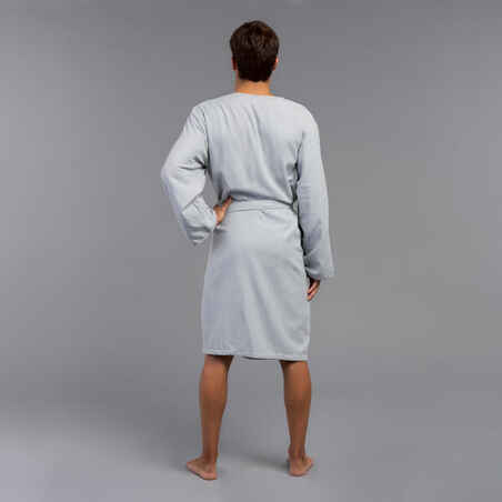 UNISEX COTTON POOL BATHROBE LIGHT GREY