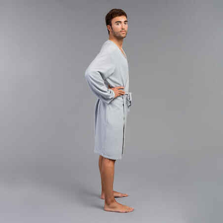 UNISEX COTTON POOL BATHROBE LIGHT GREY