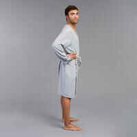 UNISEX COTTON POOL BATHROBE LIGHT GREY