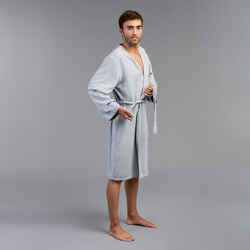 UNISEX COTTON POOL BATHROBE LIGHT GREY