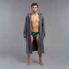 Men's Compact Microfibre Pool Bathrobe - Grey