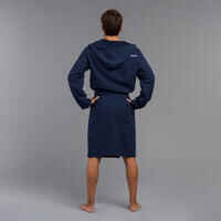 Men's organic cotton pool bathrobe - dark blue