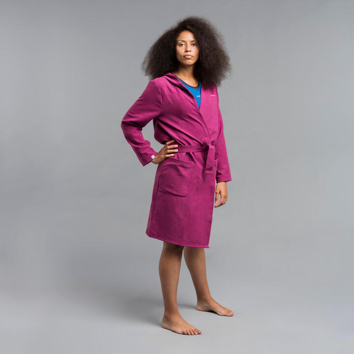 Peignoir de bain à capuche microfibre compact femme WATKO | Decathlon
