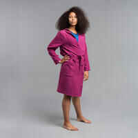 Women's Compact Microfibre Pool Bathrobe - Purple