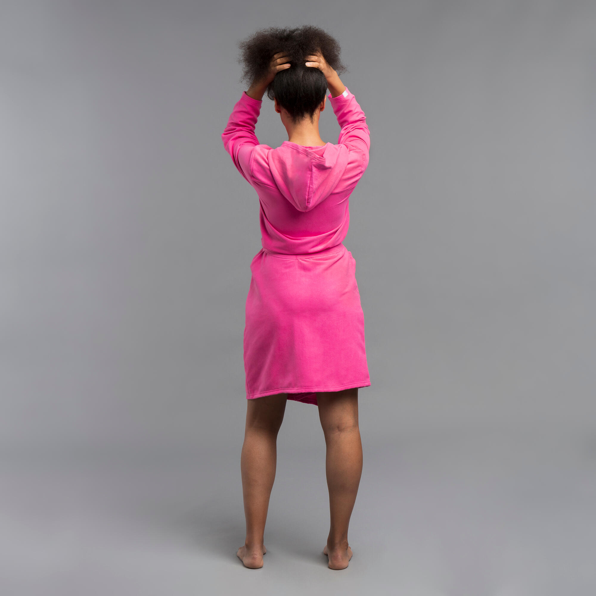 Women’s Compact Microfibre Pool Bathrobe - Pink 15/18