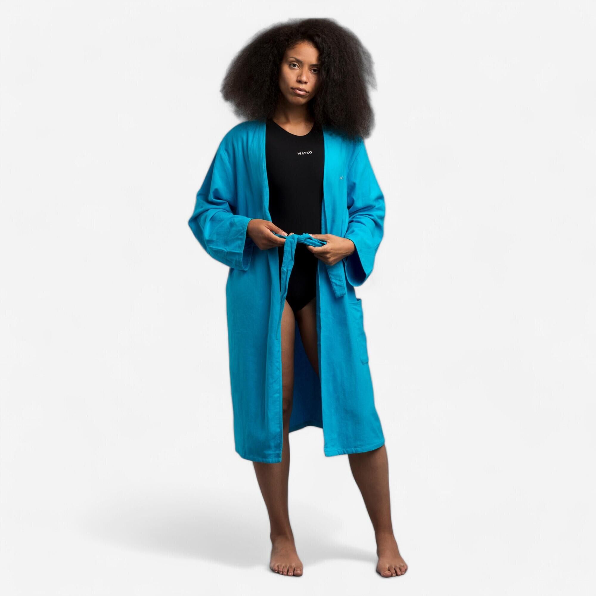 NABAIJI Women’s Cotton Pool Bathrobe - Turquoise