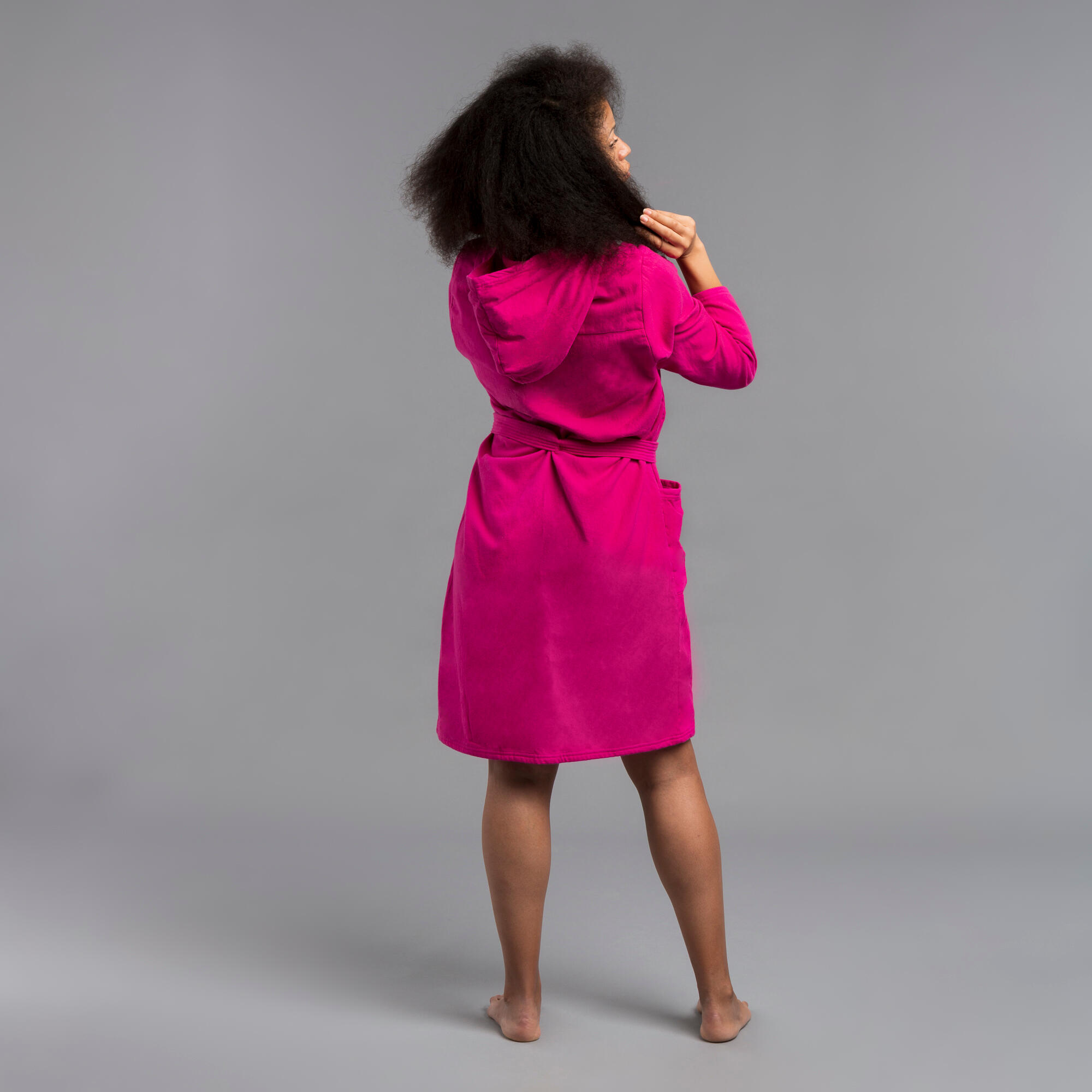 Women's pink cotton bathrobe