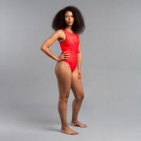 Crveni ženski jednodelni kupaći kostim za vaterpolo