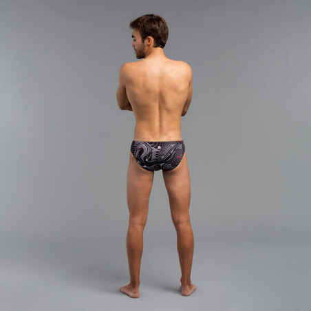 MEN'S WATER POLO SWIMMING BRIEFS SHARK BLACK