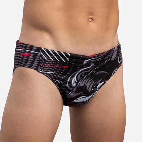 MEN'S WATER POLO SWIMMING BRIEFS SHARK BLACK