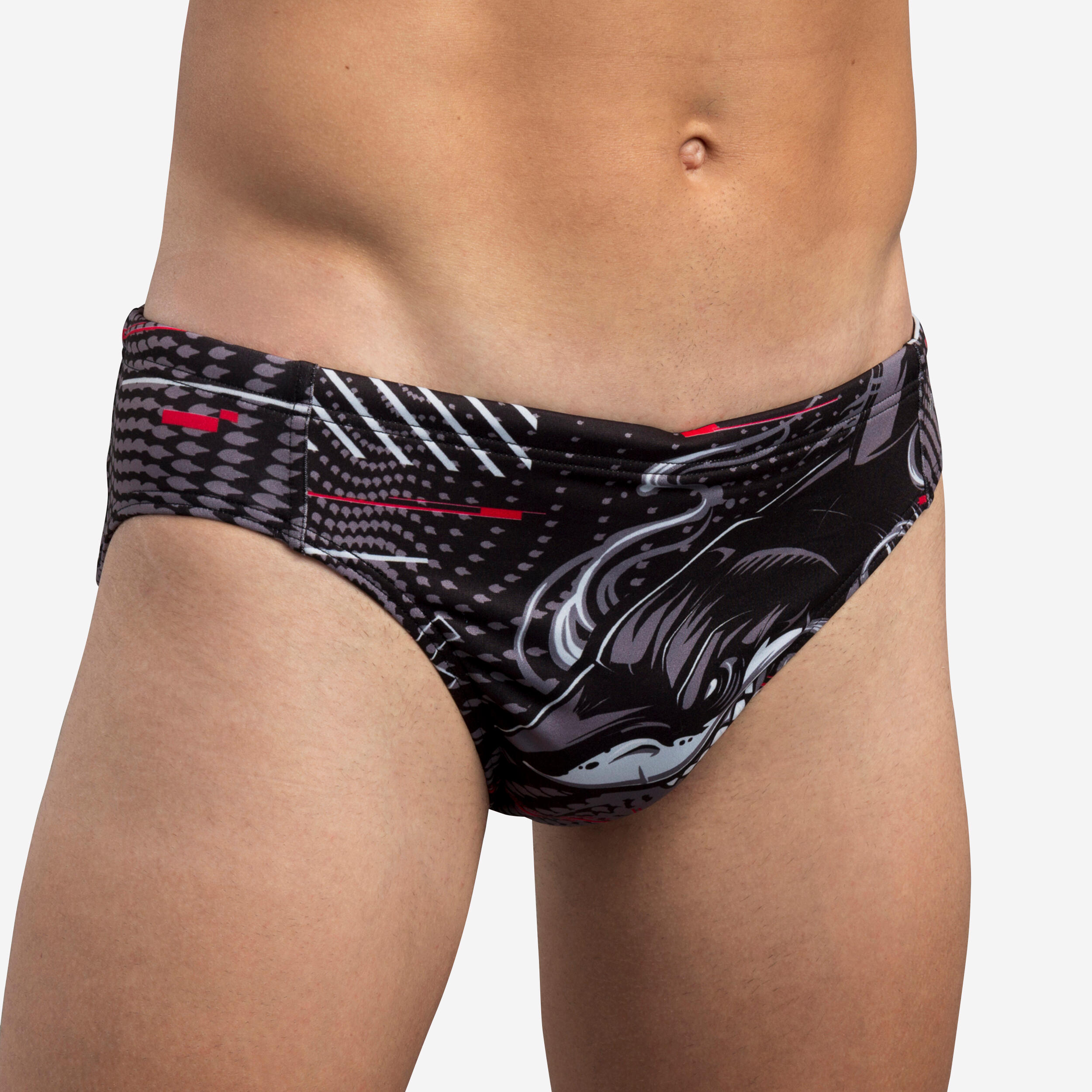 SWIMSUIT SLIP WATER POLO MAN SHARK BLACK