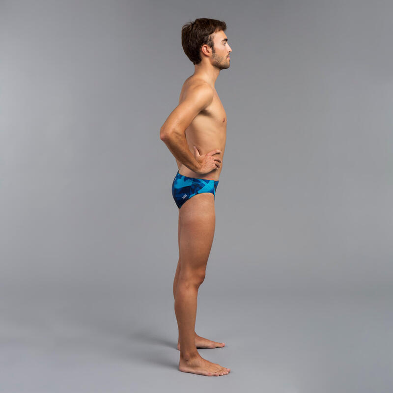 Slip de baie Water polo WP500 Street Albastru Bărbați 