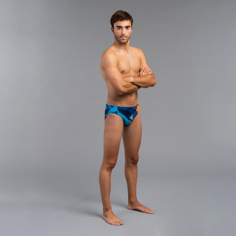 Slip de baie Water polo WP500 Street Albastru Bărbați 
