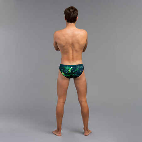 MEN'S WATER POLO SWIMMING BRIEFS SHARK GREEN