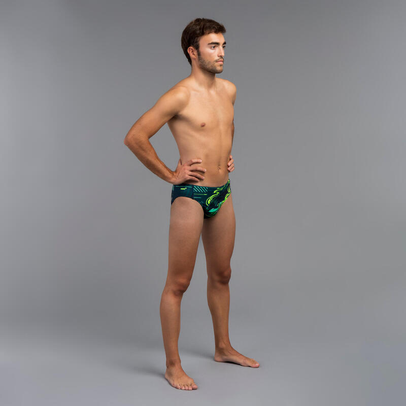 MAILLOT DE BAIN SLIP WATER POLO HOMME SHARK VERT