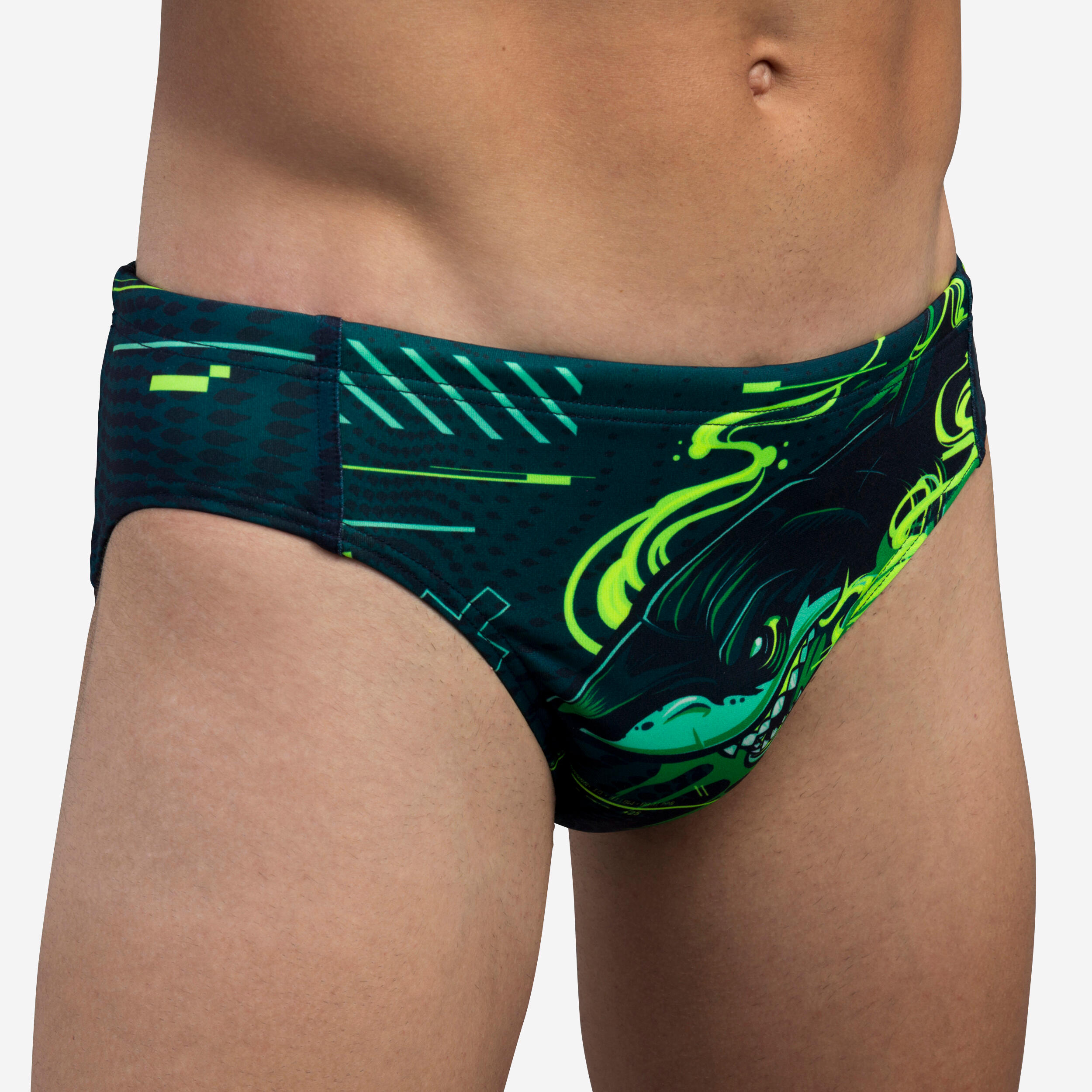 COSTUME DA BAGNO SLIP PALLANUOTO UOMO SQUALO VERDE