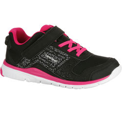 Chaussures marche sportive enfant Actireo noir / rose