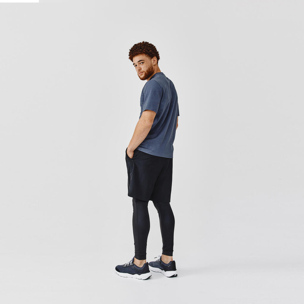 Siva in modra moška tekaška majica SOFT
