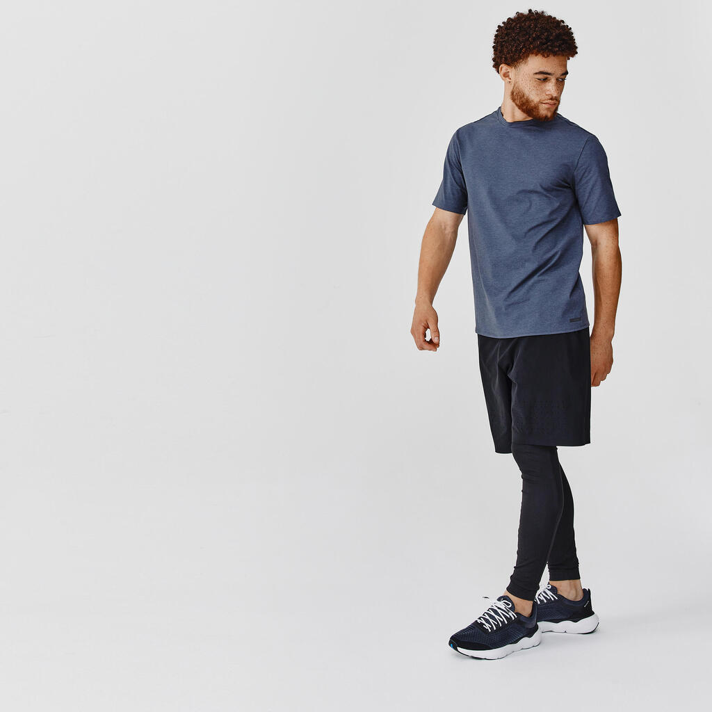 Short running respirant homme - Dry+ olive noire