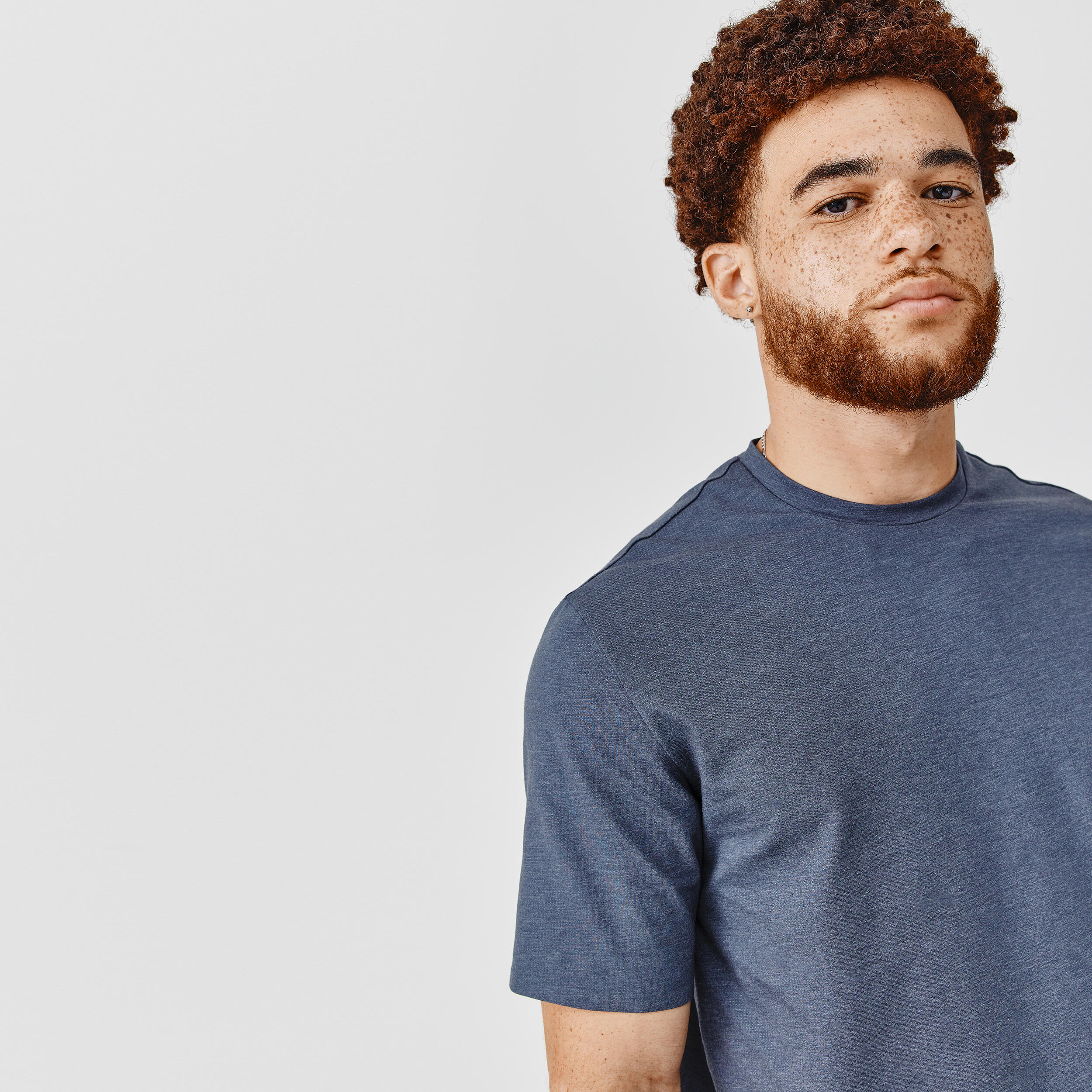Men's Breathable T-Shirt Soft - grey blue 2/7