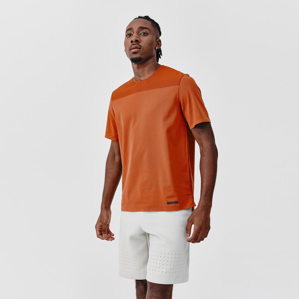 Men's Running Breathable and Ventilated T-Shirt Dry+ Breath - burnt Sienna