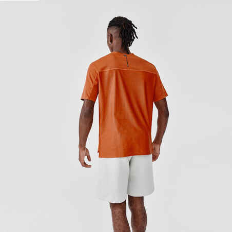 Men's Running Breathable and Ventilated T-Shirt Dry+ Breath - burnt Sienna