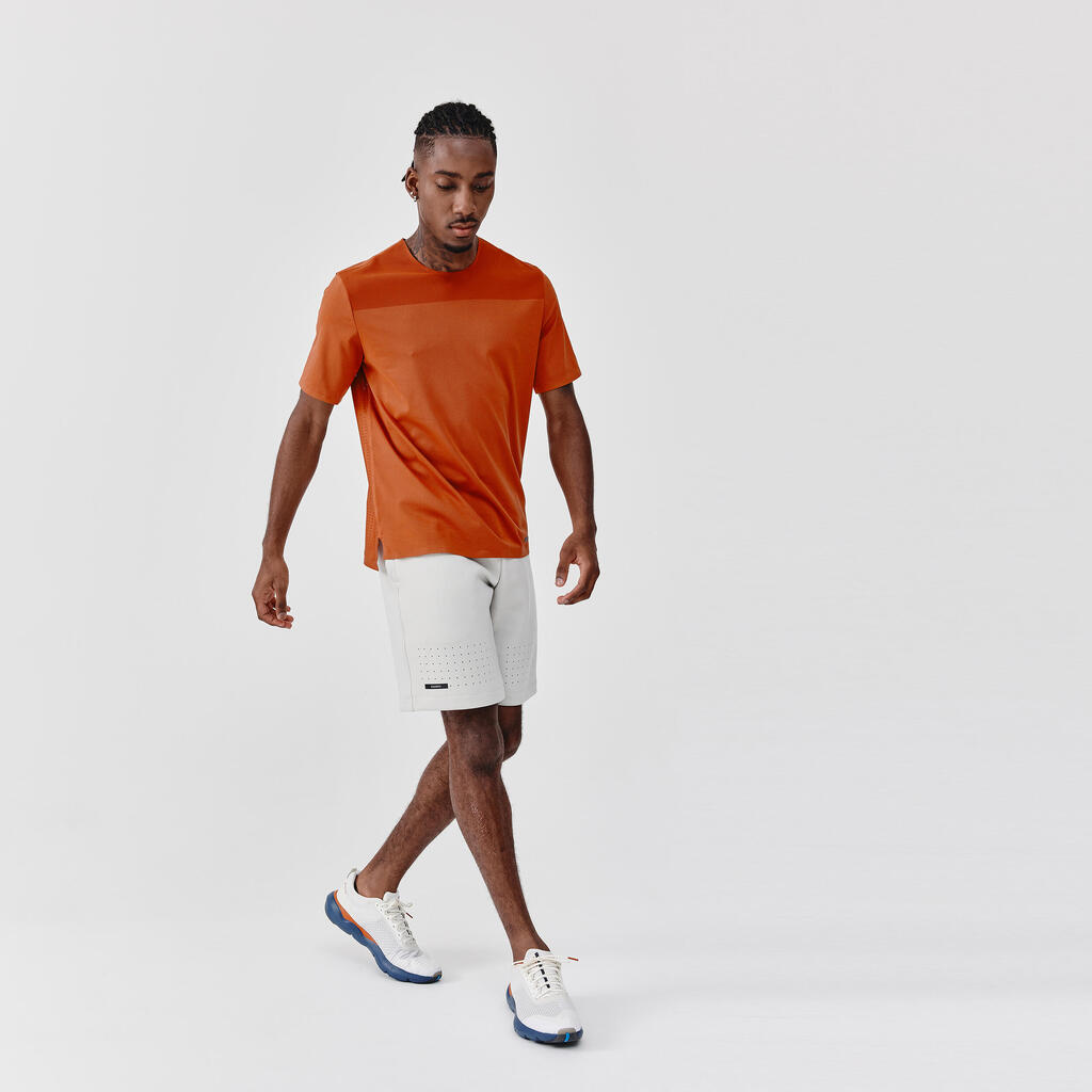 Men's Running Breathable and Ventilated T-Shirt Dry+ Breath - burnt Sienna