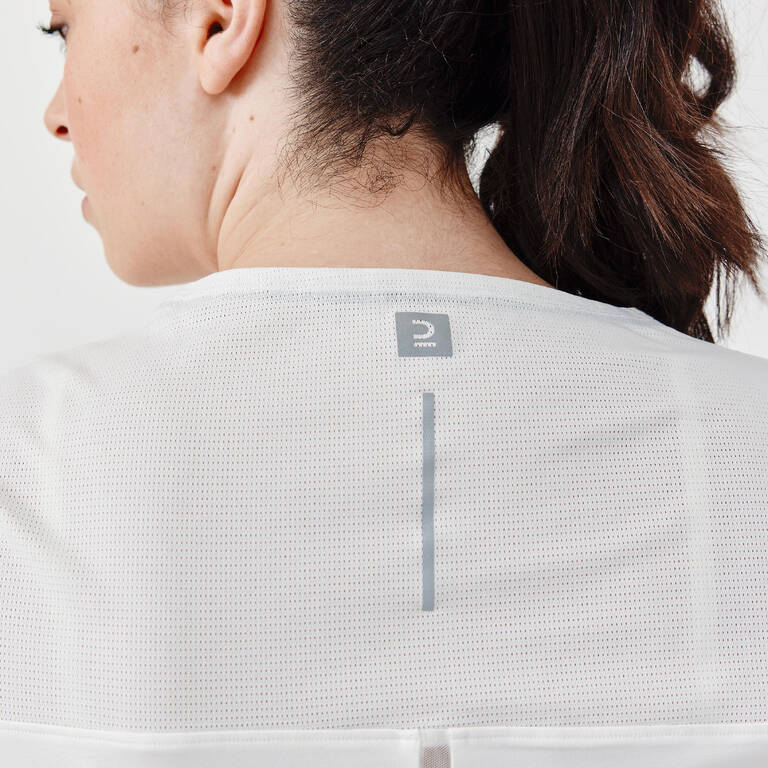 Women's breathable running T-shirt Dry+ Breath - white