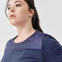 T-shirt respirant running femme - Dry+ Breath bleu foncé