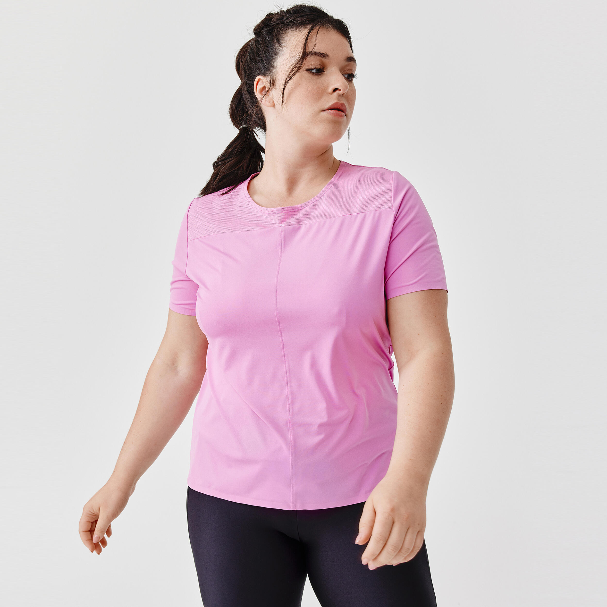 Women's breathable running T-shirt Dry+ Breath - pink 1/6