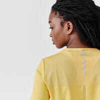 Women's breathable running T-shirt Dry+ Breath - yellow