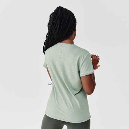 Women's Soft Breathable Running T-Shirt - khaki