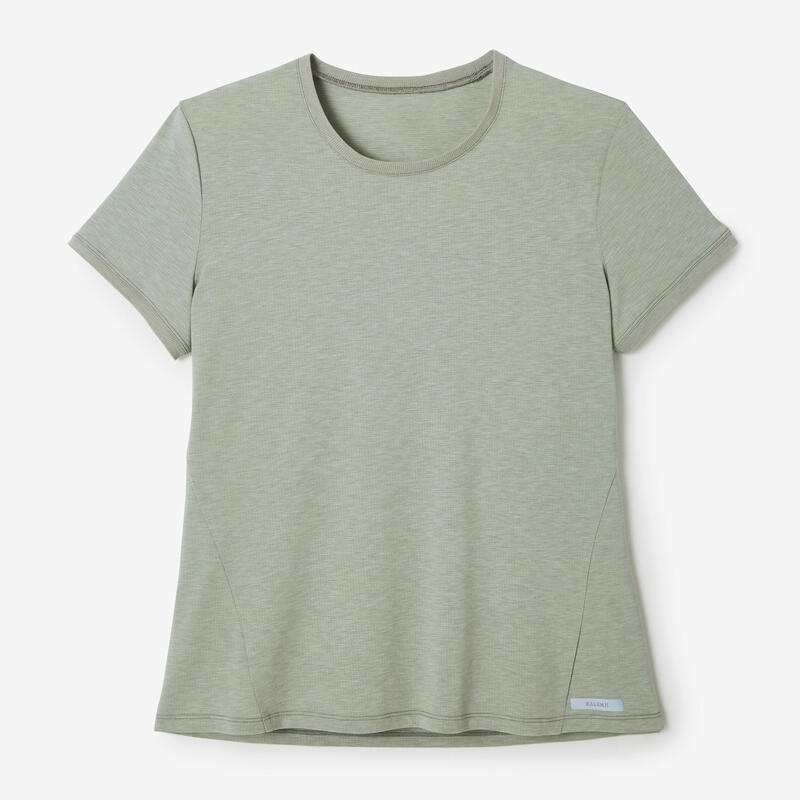 Maglia running donna SOFT verde militare