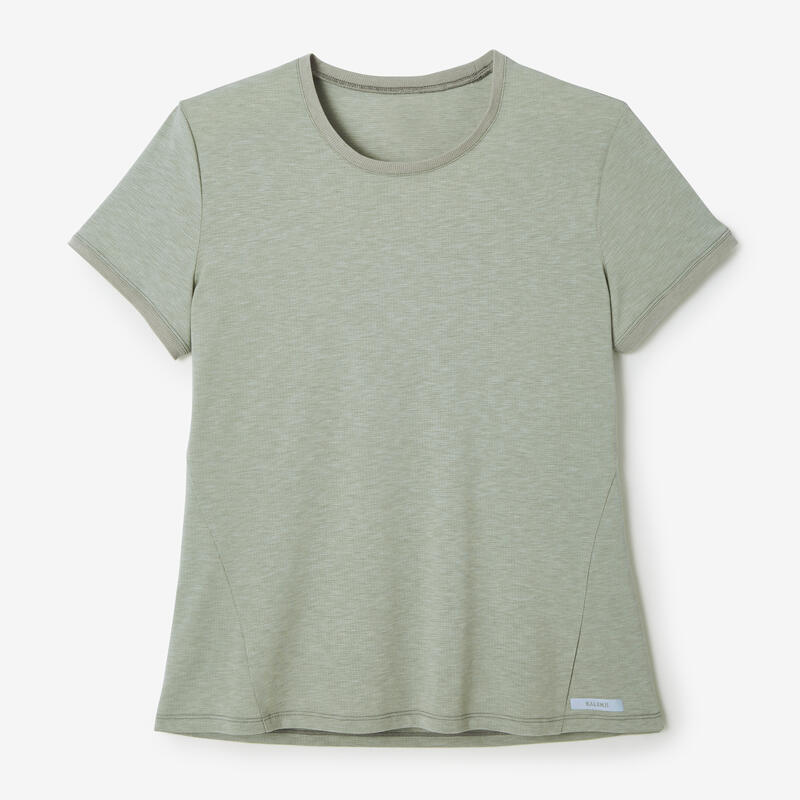 T-shirt running doux et respirant femme - Soft kaki