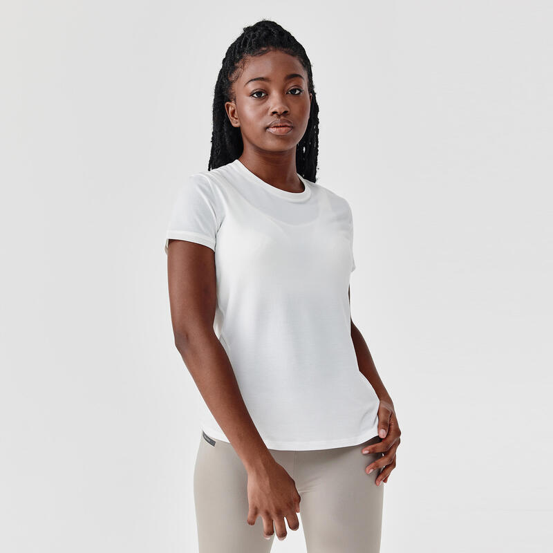 Ademend hardloop T-shirt voor dames Soft wit